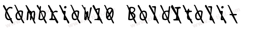 CambriaW10 BoldItali字体转换